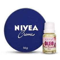 Kit Nivea Lata 56g + Óleo Rosa Mosqueta Vivai Kit Nivea Lata 56g + Óleo Rosa Mosqueta Vivai