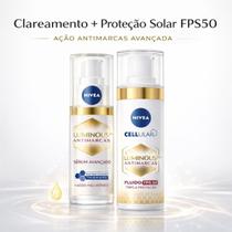 Kit nivea luminous serum 630 30ml + nivea fluido fps50 40ml
