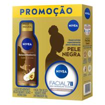 Kit Nivea Pele Negra Beleza Radiante Loção Hidratante 200ml + Creme Hidratante Facial 100g