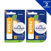Kit Nivea Protetor Solar Hidratante Labial FPS 30 Sun Protect 4,8 g - 2 unidades Kit Nivea Protetor Solar Hidratante Labial FPS 30 Sun Protect 4,8 g - 2 unidades