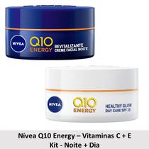 Kit Nivea Q10 Energy Vitamina C Diurno F15 + Noturno