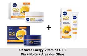 Kit Nivea Q10 Energy Vitamina C E Dia + Noite + Olhos