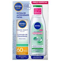 Kit Nivea Sun Protetor Solar Facial FPS60 50g+Água Micelar 200ml