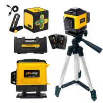 Kit Nível a Laser 3D 12 Linhas e 2 Linhas com Tripé Bateria Recarregável Profissional Maleta Kit Nível a Laser 3D 12 Linhas e 2 Linhas com Tripé Bateria Recarregável Profissional Maleta