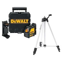 Kit Nivel a Laser Dewalt Com Tripé Esquadro Nivelador Automatico Vermelho 15M DW088K Autonivelante Alta Precisão Dewalt