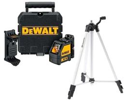 Kit Nivel a Laser Dewalt Tripé Esquadro Nivelador Automatico Vermelho 15M DW088K Autonivelante