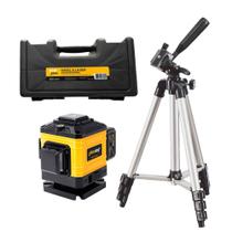 Kit Nível a Laser Profissional 3D Tripé 12 Linhas Autonivelante Oba Mix Recarregável Controle Kit Nível a Laser Profissional 3D Tripé 12 Linhas Autonivelante Oba Mix Recarregável Controle