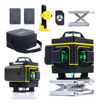 Kit Nível A Laser Verde 16 Linhas Esquadro Profissional