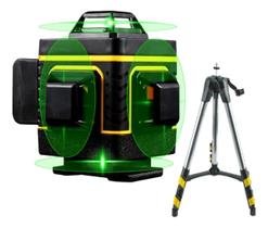 Kit Nível Laser 360 16 Linhas Verde + Tripé Articulado 1,20m