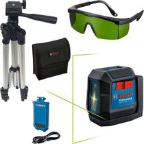 Kit Nível Laser Bosch Gll 1222 G Li 12m Bateria Tripé Óculos