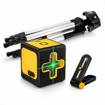 Kit Nivel Laser Com Tripé Profissional Alta Precisão 20m 2 Linha Lazer Verde Construção Ferramentas Prumo Lazer