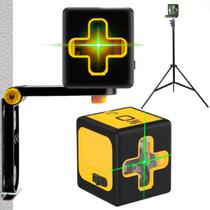 Kit Nivel Laser Profissional Alta Precisão 20m 2 Linha Com Tripé Lazer Verde Oba Oba Mix