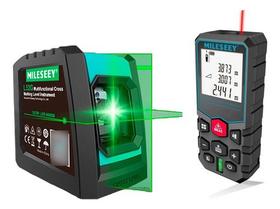 Kit Nivel Laser Verde e Trena Lazer Digital 40 Metros Mileseey