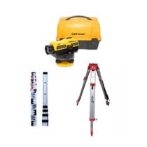 Kit Nível Óptico Automático 32x com Mira de 4m e Tripé para Topografia KTS-K62