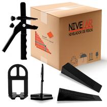 Kit Nivelador Pisos, Revestimentos e Porcelanatos 500 Clips +100 Cunhas +1 Alicate