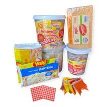 Kit Nº4 Festa Junina São João c/ 179 Doces + bandeirinhas