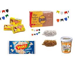 Kit Nº7 Com 180Un Doces Diversos Festa Junina + Bandeirinha Kit Nº7 Com 180Un Doces Diversos Festa Junina + Bandeirinha