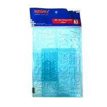 Kit Normógrafo Azul Waleu Kit Normógrafo Azul Waleu