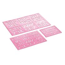 Kit Normógrafo C/ 3 Réguas De Letras e Números p/ Caligrafia Waleu Escolar Treino Caligrafia Infantil