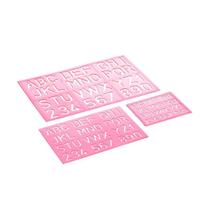 Kit Normografo Rosa 140007 - Maxcril