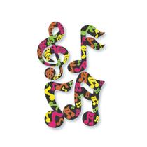 Kit Notas Musicais - Brilha na Luz Negra - Ref. 148 - 4 unidades - Rizzo