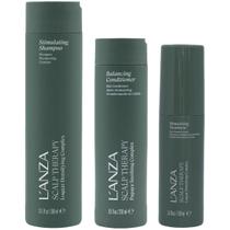 Kit Nourish Stimulating Shampoo, Condicionador e Hair Treatment Lanza