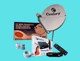 Kit Nova Antena Parabólica 60cm com Recepitor Digital HD da Century Midiabox B7