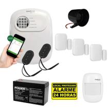 Kit Nova Central Alarme Com App Anm 24 Net Sem Fio Intelbras