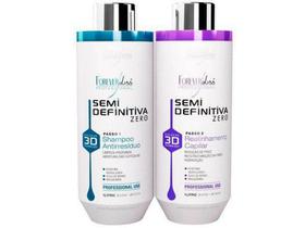Kit Nova Escova Semidefinitiva Zero Forever Liss 2x1L Kit Nova Escova Semidefinitiva Zero Forever Liss 2x1L