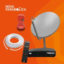 Kit Nova Parabólica, Receptor Bedin BS9900s + Antena Ku + Lnbf Simples + Cabo 15 metros + 2 Conectores Kit Nova Parabólica, Receptor Bedin BS9900s + Antena Ku + Lnbf Simples + Cabo 15 metros + 2 Conectores