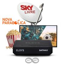 Kit Nova Parabólica SKY LIVRE Full HD
