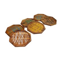 Kit Novegro: Descansos de Panela de Madeira Teca - Albero Bello Kit Novegro: Descansos de Panela de Madeira Teca - Albero Bello