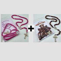 Kit Novena Terço Das Mulheres 8 mm + Terço dos Homens 8 mm