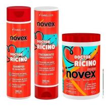 Kit Novex Doctor Rícino Shampoo+ Condicionador + Mascara de Tratamento 1kg