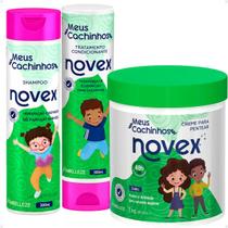 Kit Novex Meus Cachinhos 3abc: Shampoo e Tratamento Condicionante 300ml + Creme Para Pentear 1kg