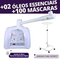 KIT Novo Dermosteam LED - Vapor IBRAMED + CARRINHO