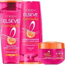 Kit Novo Liso dos Sonhos Loreal Elseve Mascara Alinhadora