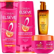 Kit Novo Liso Dos Sonhos Mascara Aha Queratina Vegetal Óleo