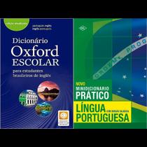 Kit Novo Minidicionario Portuguesa E Dicionário Oxford Escolar - Para Estudantes Brasileiros De Inglês - Kit de Livros
