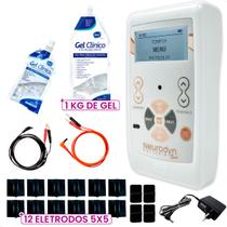 Kit Novo Neurodyn Portable Tens + 12 Eletrodos e 1Kg Gel - Ibramed