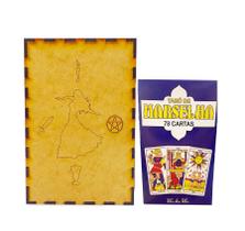 Kit Novo Taro Marselha 78 Cartas e Porta Tarô Caixa Madeira Kit Novo Taro Marselha 78 Cartas e Porta Tarô Caixa Madeira
