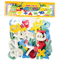 Kit Números e Sinais Brink Jogo De Matemática 75 Peças