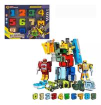 Kit Números Transformers Crie E Monte Incríveis Robôs