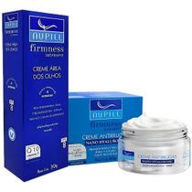 Kit Nupill Firmness Creme Facial Antirrugas Acido Hialuronico + Creme Area Dos Olhos Q10 30g