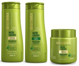 Kit Nutri Cachos Bio Extratus Shampoo Condicionador Máscara