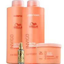 Kit Nutri Enrich Shampoo, Cond, Máscara e Oil Reflections -Wella
