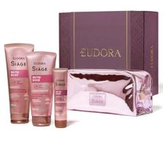 Kit Nutri Rosé (Shampoo 250ml, Condicionador 200ml, Máscara 50g e Necessaire) Eudora