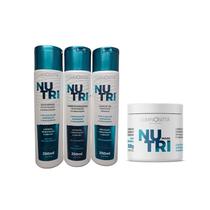Kit Nutri Shampoo Condicionador Leave-In Máscara HOME CARE Luminosittà