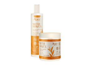 Kit Nutri Waves - Creme de Pentear e Gelatina Ativadora 300ml Apice