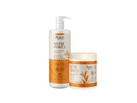 Kit Nutri waves Crm D Pentear 500g E Crm D Pentear 1l - Apse Kit Nutri waves Crm D Pentear 500g E Crm D Pentear 1l - Apse